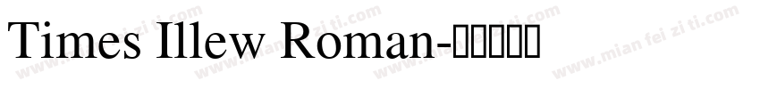 Times Illew Roman字体转换